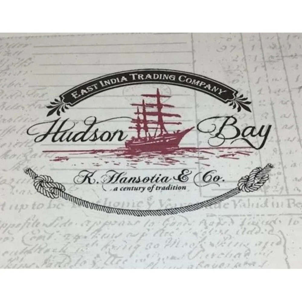 Hudson Bay Cigar Box East India Trading Company White Ship Storage Decor Tobacco
